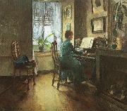 Harriet Backer Chez moi oil painting artist